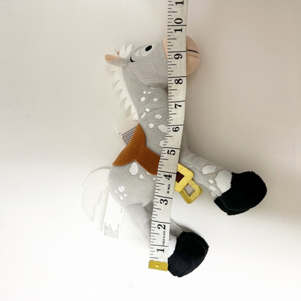 Disney Parks Bullseye Gray Horse #8 Plush Soft Toy Stuffed Animal 9" Toy Story - Picture 4 of 6